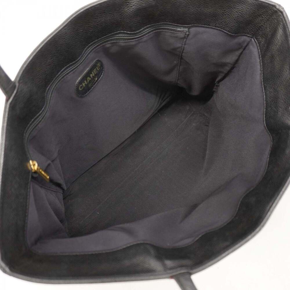CHANEL Black Caviar Leather Tote Bag - Picture 4 of 12
